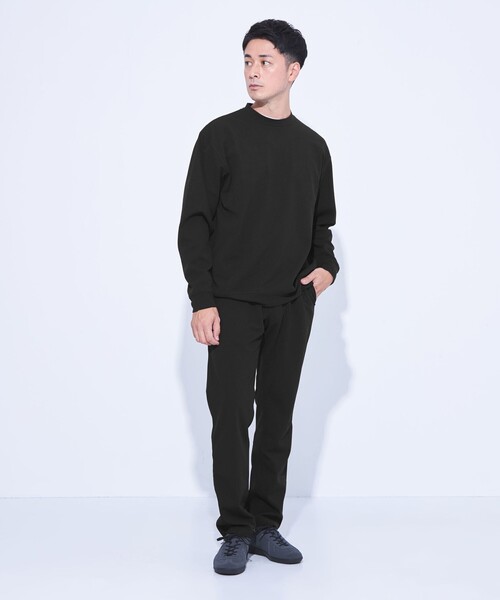 green label relaxing（グリーンレーベルリラクシング）の「【WEB限定】JUST fit デイリー アムンゼン クルーネック スウェット（Tシャツ/カットソー・メンズ・ネイビー/ダークグレー/ブラック・S/M/L/XL）」の6枚目の写真