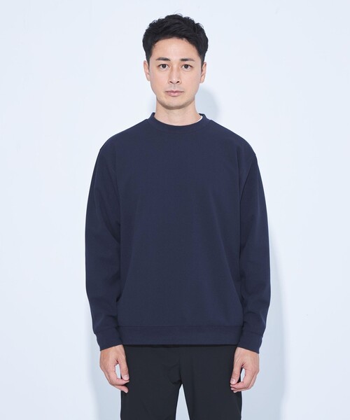 green label relaxing（グリーンレーベルリラクシング）の「【WEB限定】JUST fit デイリー アムンゼン クルーネック スウェット（Tシャツ/カットソー・メンズ・ネイビー/ダークグレー/ブラック・S/M/L/XL）」の7枚目の写真
