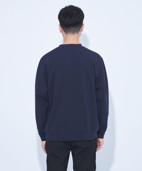 green label relaxing（グリーンレーベルリラクシング）の「【WEB限定】JUST fit デイリー アムンゼン クルーネック スウェット（Tシャツ/カットソー・メンズ・ネイビー/ダークグレー/ブラック・S/M/L/XL）」の9枚目の写真