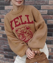 CORNERS | 【福本莉子さん着用】ロゴジャガードオーバーサイズニット(ニット/セーター)