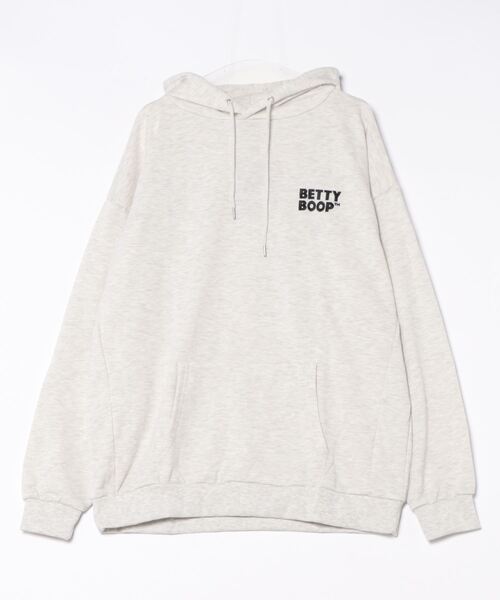 BETTY BOOP（ベティ・ブープ）の「ＢｅｔｔｙバックロゴBIGプルパーカー(M1)（パーカー・メンズ・グレー/オートミール/ブラック・MEDIUM/LARGE/X-LARGE）」の16枚目の写真