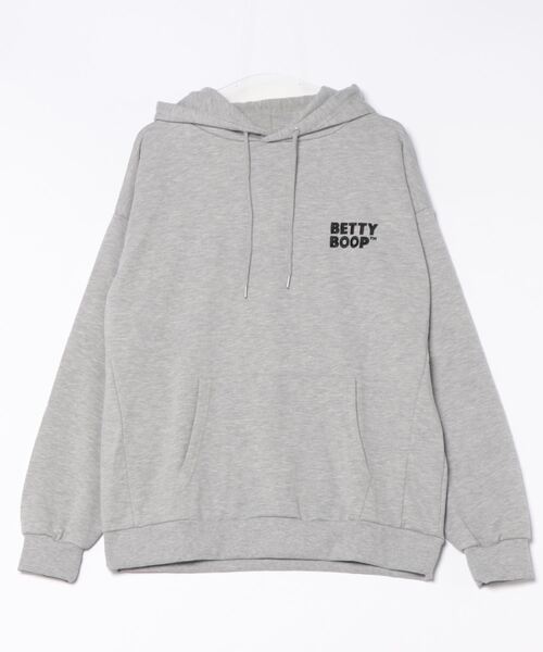 BETTY BOOP（ベティ・ブープ）の「ＢｅｔｔｙバックロゴBIGプルパーカー(M1)（パーカー・メンズ・グレー/オートミール/ブラック・MEDIUM/LARGE/X-LARGE）」の7枚目の写真