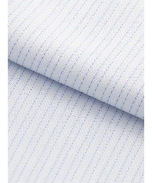 SUIT SQUARE(スーツスクエア)の「ワイシャツ 長袖 形態安定 ストレッチ ワイドカラー FIT ドレスシャツ(ビジネスシャツ・メンズ・ホワイト/サックスブルー・首回り37cm-裄丈80cm/首回り39cm-裄丈82cm/首回り41cm-裄丈84cm/首回り37cm-裄丈84cm/首回り39cm-裄丈86cm/首回り41cm-裄丈88cm)」の7枚目の写真