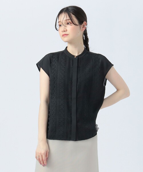 BEAMS HEART(ビームスハート)の「フロント レース フレンチ ブラウス(シャツ/ブラウス・レディース・オレンジ/オフホワイト/ブラック/サックスブルー・FREE)」の16枚目の写真