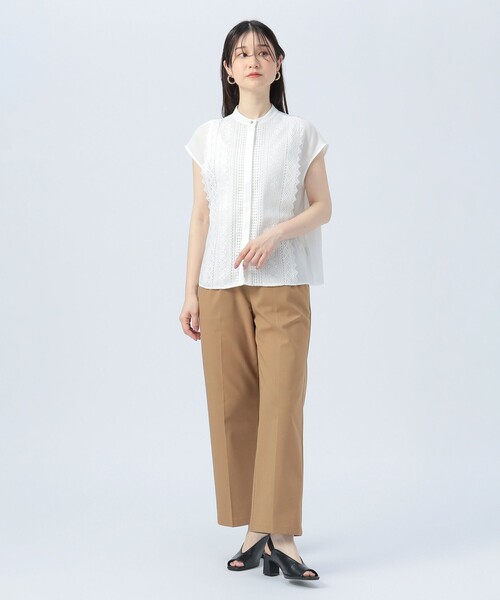 BEAMS HEART(ビームスハート)の「フロント レース フレンチ ブラウス(シャツ/ブラウス・レディース・オレンジ/オフホワイト/ブラック/サックスブルー・FREE)」の17枚目の写真