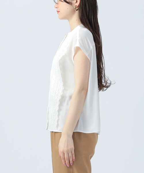 BEAMS HEART(ビームスハート)の「フロント レース フレンチ ブラウス(シャツ/ブラウス・レディース・オレンジ/オフホワイト/ブラック/サックスブルー・FREE)」の22枚目の写真