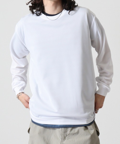 BEES BEAM(ビーズビーム)の「BEES BEAM 4.1オンス ファイバードライ長袖Tシャツ(Tシャツ/カットソー・メンズ・ブラック/ネイビー/ロイヤルブルー/ホワイト/レッド・S/M/XXXL/L/XL/XXL)」の15枚目の写真