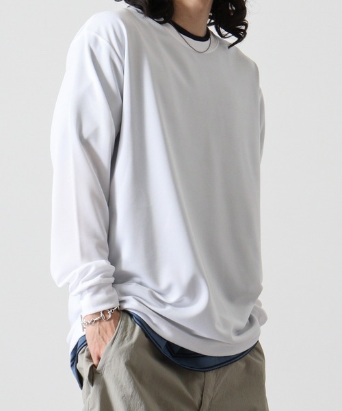 BEES BEAM(ビーズビーム)の「BEES BEAM 4.1オンス ファイバードライ長袖Tシャツ(Tシャツ/カットソー・メンズ・ブラック/ネイビー/ロイヤルブルー/ホワイト/レッド・S/M/XXXL/L/XL/XXL)」の16枚目の写真