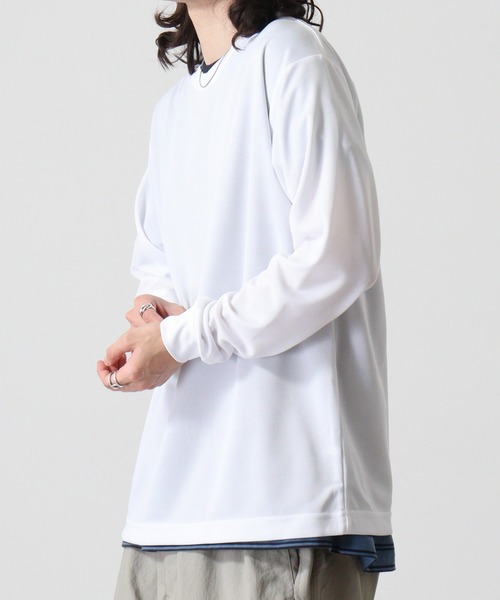 BEES BEAM(ビーズビーム)の「BEES BEAM 4.1オンス ファイバードライ長袖Tシャツ(Tシャツ/カットソー・メンズ・ブラック/ネイビー/ロイヤルブルー/ホワイト/レッド・S/M/XXXL/L/XL/XXL)」の17枚目の写真