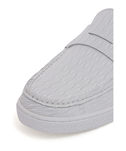 HIGH STREET（ハイストリート）の「HIGH STREET∴ヘリンボン型押しレザーローファースニーカー（ローファー・メンズ・ブラック/アイボリー・L/M/S）」の7枚目の写真