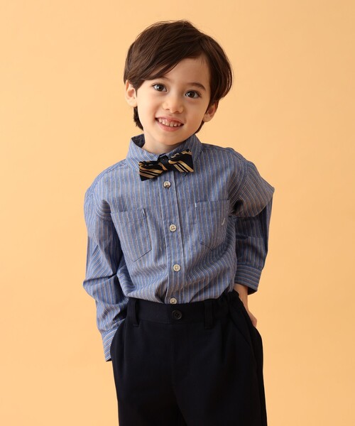 BEAMS mini（ビームスミニ）の「シーンレス コットン シャツ 2025SS（90～150cm）（シャツ/ブラウス・キッズ・マルチ/ストライプ・140/130/90/120/110/100/150）」の3枚目の写真