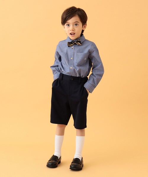 BEAMS mini（ビームスミニ）の「シーンレス コットン シャツ 2025SS（90～150cm）（シャツ/ブラウス・キッズ・マルチ/ストライプ・140/130/90/120/110/100/150）」の4枚目の写真