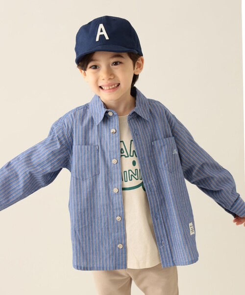 BEAMS mini（ビームスミニ）の「シーンレス コットン シャツ 2025SS（90～150cm）（シャツ/ブラウス・キッズ・マルチ/ストライプ・140/130/90/120/110/100/150）」の7枚目の写真