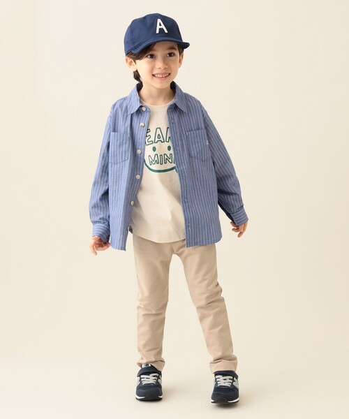 BEAMS mini（ビームスミニ）の「シーンレス コットン シャツ 2025SS（90～150cm）（シャツ/ブラウス・キッズ・マルチ/ストライプ・140/130/90/120/110/100/150）」の9枚目の写真