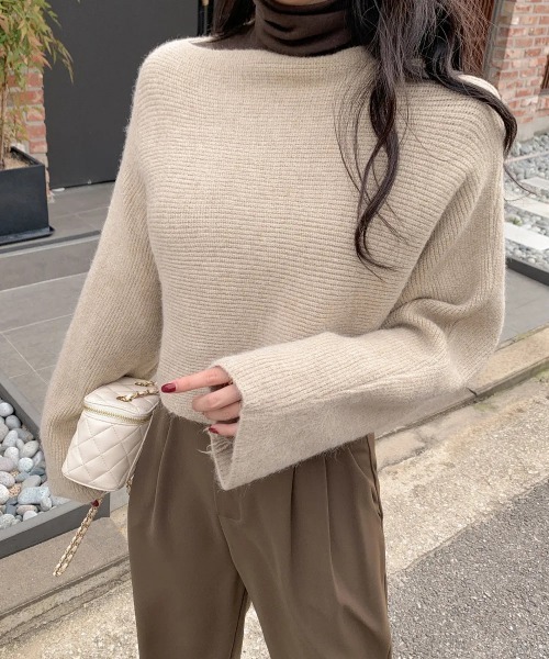 gossip!ロサンゼルス(ゴシップロサンゼルス)の「クロスショートニット 2WAY(ニット/セーター・レディース・グレー/ダークグレー・FREE)」の17枚目の写真