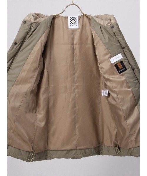 セール】KAWADA DOWN×WHITE フーデッドダウンアウター 無地（ダウン
