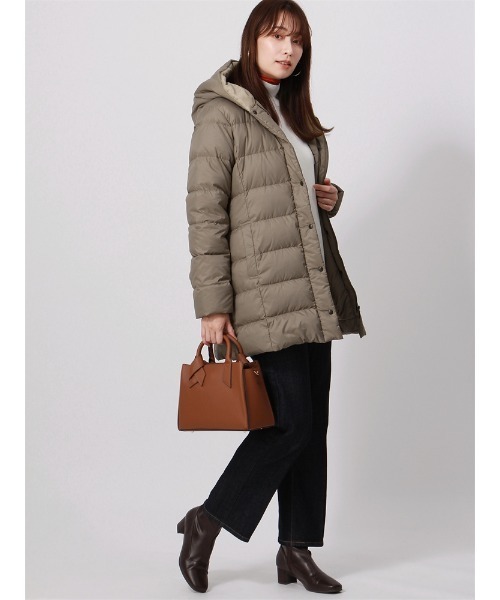 KAWADA DOWN フーデッドダウンアウター ★新品★ セール】KAWADA DOWN×WHITE フーデッドダウンアウター 無地（ダウン