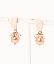 【atelier*mio】ポリマークレイ × 貝パールジュエル costume jewelry ピアス