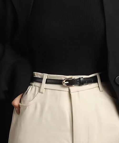 BARELY BLUE（ベアリーブルー）の「【 BARELY BLUE / ベアリーブルー 】 ウエスト マーク ワイド ベルト 2set（ベルト・レディース・ブラック/ブラウン・FREE）」の3枚目の写真