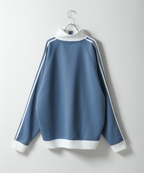 ZIP FIVE（ジップファイブ）の「【ZIP FIVE】 袖サイドライン ワンポイント 刺繍 トラックジャケット / ジャージ（ジャージ・レディース・ブルー/ホワイト/ホワイト×ブラック/ブラック・MEDIUM/LARGE）」の10枚目の写真