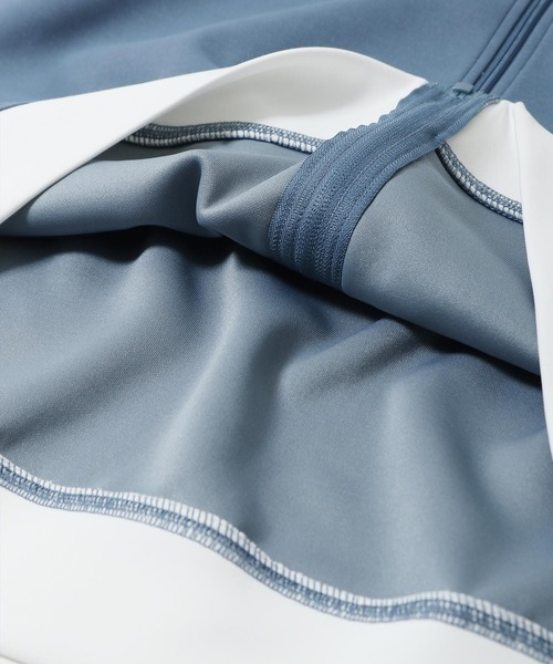 ZIP FIVE（ジップファイブ）の「【ZIP FIVE】 袖サイドライン ワンポイント 刺繍 トラックジャケット / ジャージ（ジャージ・レディース・ブルー/ホワイト/ホワイト×ブラック/ブラック・MEDIUM/LARGE）」の12枚目の写真