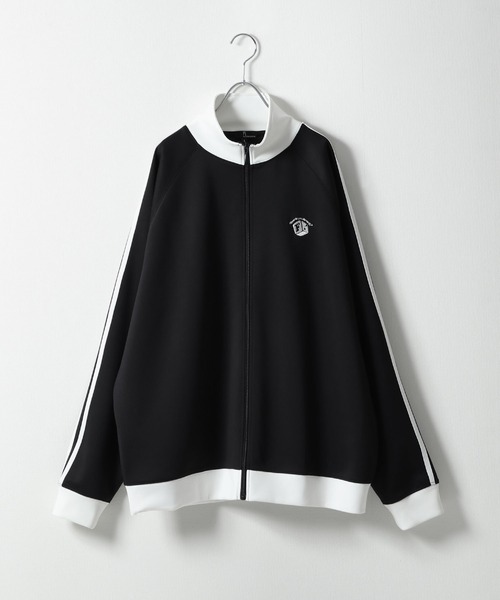 ZIP FIVE（ジップファイブ）の「【ZIP FIVE】 袖サイドライン ワンポイント 刺繍 トラックジャケット / ジャージ（ジャージ・レディース・ブルー/ホワイト/ホワイト×ブラック/ブラック・MEDIUM/LARGE）」の14枚目の写真