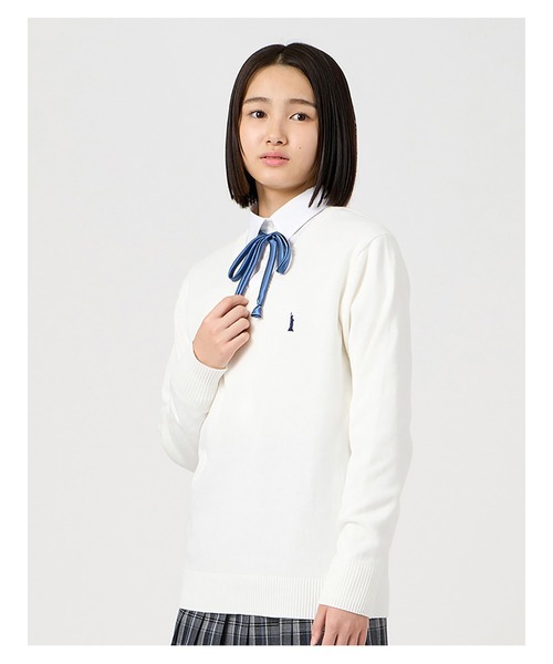 セーター 綿 12G ニット 女子 制服 学生服 中学生 高校生 スクール