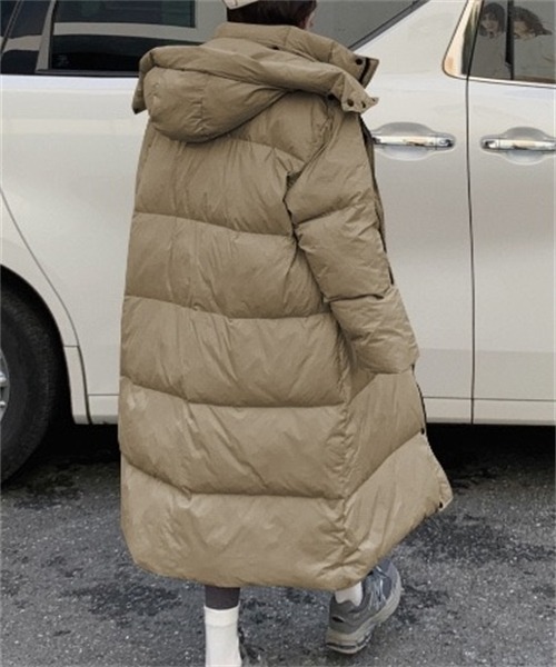 セール】フード付きロングダウンコート（ダウンジャケット/コート