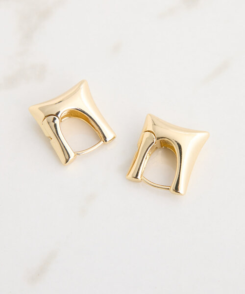 PAPILLONNER(パピヨネ)の「スクエアワンタッチフープピアス(ピアス(両耳用)・レディース・シルバー/ゴールド・FREE)」の12枚目の写真
