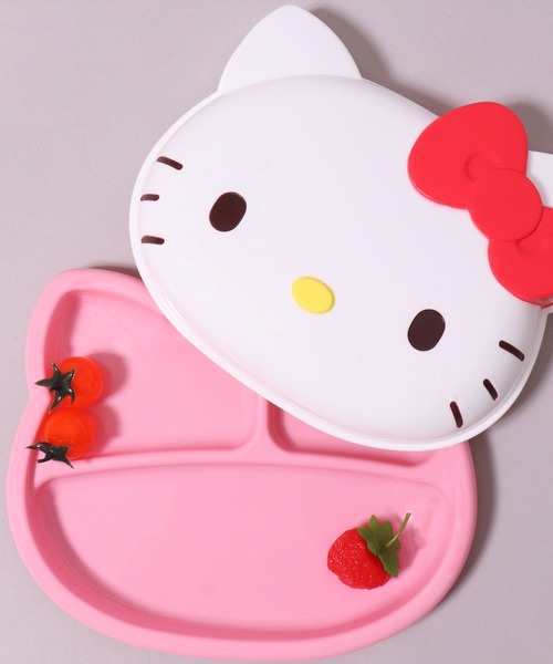sanrio(サンリオ)の「(SK)【sanrio】ダイカット フタ付き ランチプレート(食器・キッズ・ホワイト系・ONE SIZE)」の1枚目の写真