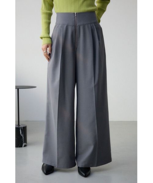 AZUL by moussy(アズールバイマウジー)の「コルセットワイドパンツ(スラックス・レディース・グレー/ブラック系その他/ブラック・MEDIUM/SMALL)」の3枚目の写真