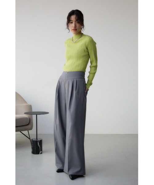 AZUL by moussy(アズールバイマウジー)の「コルセットワイドパンツ(スラックス・レディース・グレー/ブラック系その他/ブラック・MEDIUM/SMALL)」の12枚目の写真