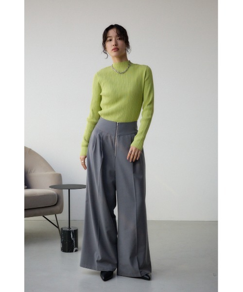 AZUL by moussy(アズールバイマウジー)の「コルセットワイドパンツ(スラックス・レディース・グレー/ブラック系その他/ブラック・MEDIUM/SMALL)」の13枚目の写真