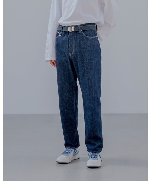 uniform experiment（ユニフォームエクスペリメント）の「WASHED SLIM FIT JEANS（デニムパンツ・メンズ・インディゴブルー/ホワイト・1/2/3/4）」の3枚目の写真