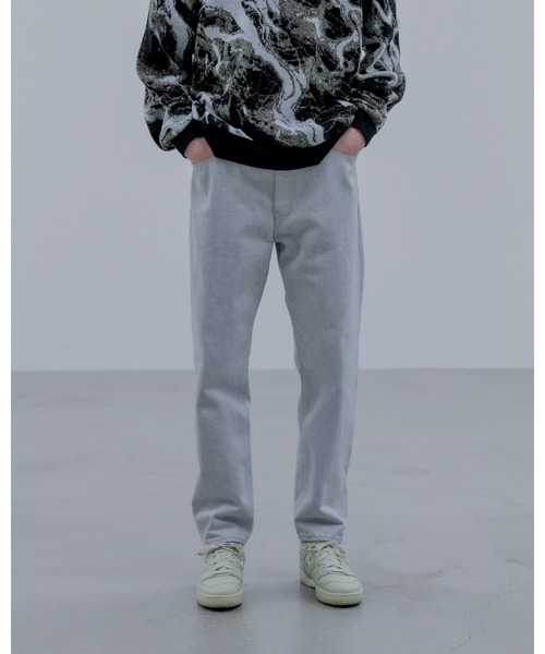 uniform experiment（ユニフォームエクスペリメント）の「WASHED SLIM FIT JEANS（デニムパンツ・メンズ・インディゴブルー/ホワイト・1/2/3/4）」の4枚目の写真