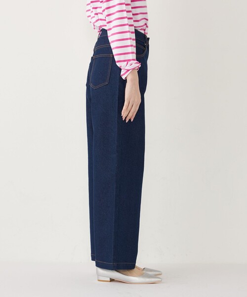 SHIPS Colors(シップス カラーズ)の「SHIPS Colors:デニム ワイドパンツ4◇(デニムパンツ・レディース・ネイビー/ライトブルー・X-SMALL/SMALL/MEDIUM)」の18枚目の写真