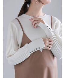 Te chichi | プリーツスリーブニットプルオーバー(ニット/セーター)