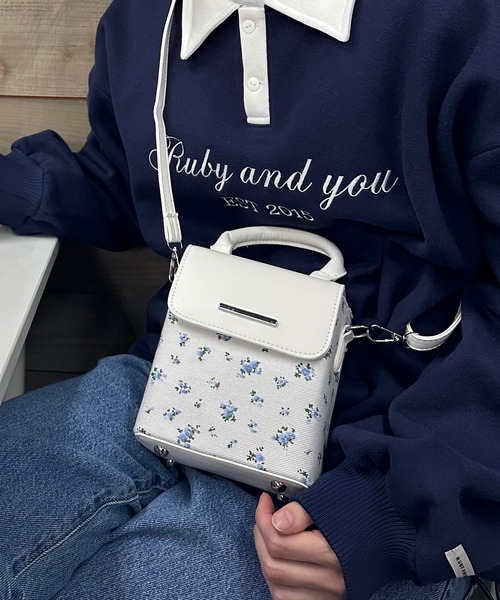 poiregnee（ポワニェ）の「［select］花柄バッグ（ショルダーバッグ・レディース・ブルー/ピンク・FREE）」の15枚目の写真