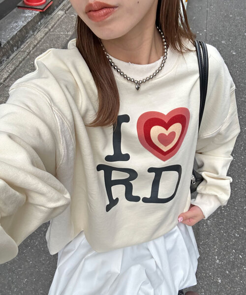RePRODUCTION LABEL(リプロダクションレーベル)の「【RePRODUCTION LABEL / リプロダクションレーベル】セットインスウェット(Tシャツ/カットソー・レディース・アイボリー/ライム/ピンク/ネイビー/チャコールグレー・FREE)」の2枚目の写真