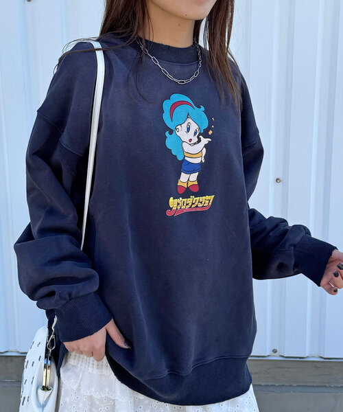 RePRODUCTION LABEL(リプロダクションレーベル)の「【RePRODUCTION LABEL / リプロダクションレーベル】セットインスウェット(Tシャツ/カットソー・レディース・アイボリー/ライム/ピンク/ネイビー/チャコールグレー・FREE)」の9枚目の写真