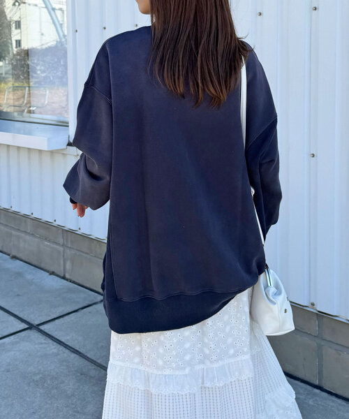 RePRODUCTION LABEL(リプロダクションレーベル)の「【RePRODUCTION LABEL / リプロダクションレーベル】セットインスウェット(Tシャツ/カットソー・レディース・アイボリー/ライム/ピンク/ネイビー/チャコールグレー・FREE)」の12枚目の写真