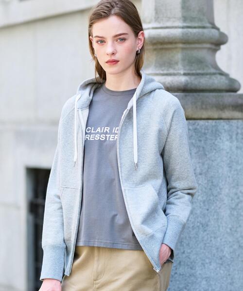 DRESSTERIOR(ドレステリア)の「【NEWカラーあり】ライト裏毛ジップアップパーカ(パーカー・レディース・ホワイト/ブラック/グレー/ライトイエロー系・40/38/36/34)」の19枚目の写真