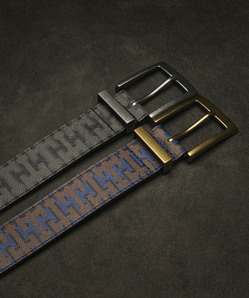 HUF（ハフ）の「PILLAR LEATHER BELT / HUF ハフ ベルト（ベルト・メンズ・グレー/ブルー系その他・O/S）」の3枚目の写真