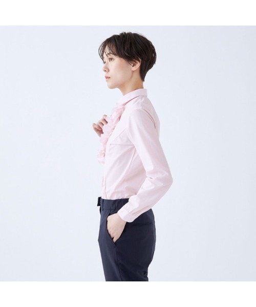 SUIT SELECT(スーツセレクト)の「【SUIT SELECT × Samantha Thavasa】リボン&フリル付き・3WAYブラウス(シャツ/ブラウス・レディース・ピンク/イエロー/ホワイト/ミント/サックスブルー・X-LARGE/LARGE/MEDIUM/SMALL)」の14枚目の写真