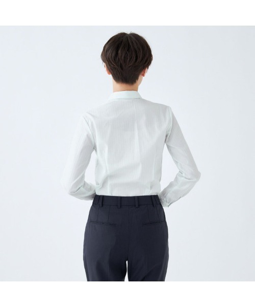 SUIT SELECT(スーツセレクト)の「【SUIT SELECT × Samantha Thavasa】リボン&フリル付き・3WAYブラウス(シャツ/ブラウス・レディース・ピンク/イエロー/ホワイト/ミント/サックスブルー・X-LARGE/LARGE/MEDIUM/SMALL)」の9枚目の写真