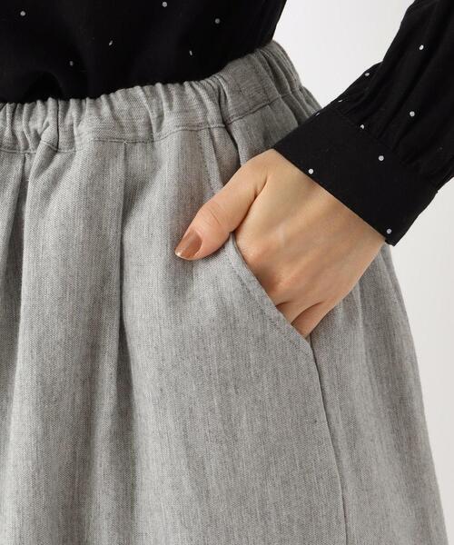 one'sterrace(ワンズテラス)の「コットンWガーゼ 9分丈フレアパンツ(その他パンツ・レディース・ライトグレー系8/グレー系その他7・02)」の10枚目の写真