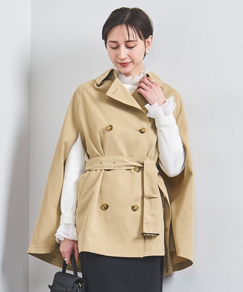 UNITED ARROWS（ユナイテッドアローズ）の「ケープ ミドル トレンチコート（トレンチコート・レディース・オフホワイト/ベージュ・FREE）」の2枚目の写真