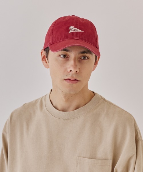OVERRIDE（オーバーライド）の「Cornell TWILL WASHED CAP / カレッジ（キャップ・メンズ・グレー/レッド・57~59cm）」の16枚目の写真