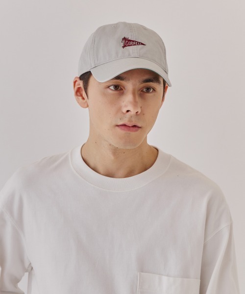 OVERRIDE（オーバーライド）の「Cornell TWILL WASHED CAP / カレッジ（キャップ・メンズ・グレー/レッド・57~59cm）」の17枚目の写真