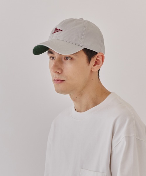 OVERRIDE（オーバーライド）の「Cornell TWILL WASHED CAP / カレッジ（キャップ・メンズ・グレー/レッド・57~59cm）」の14枚目の写真